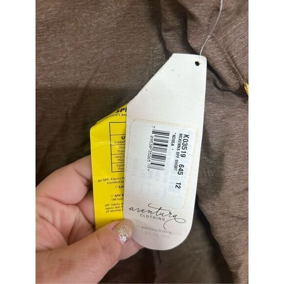 Aventura Clothing Size 12 Brown Tan Shorts McKenna Style SPF Sun Protection NWT - Picture 6 of 8